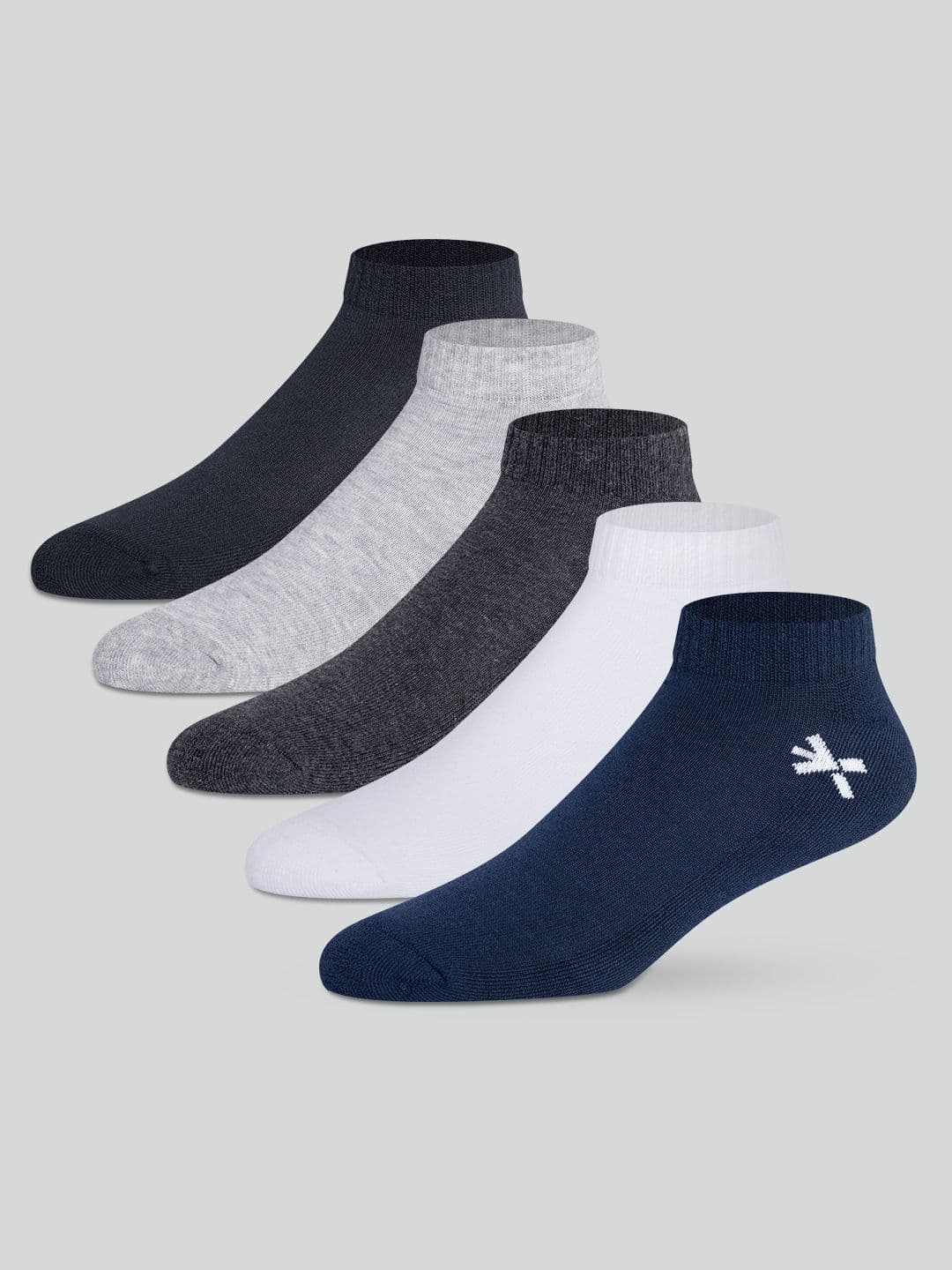 HRX by Hrithik Roshan Men Pack of 5 Multi-Coloured Ankle Sports Half Terry Cotton Socks - view 1