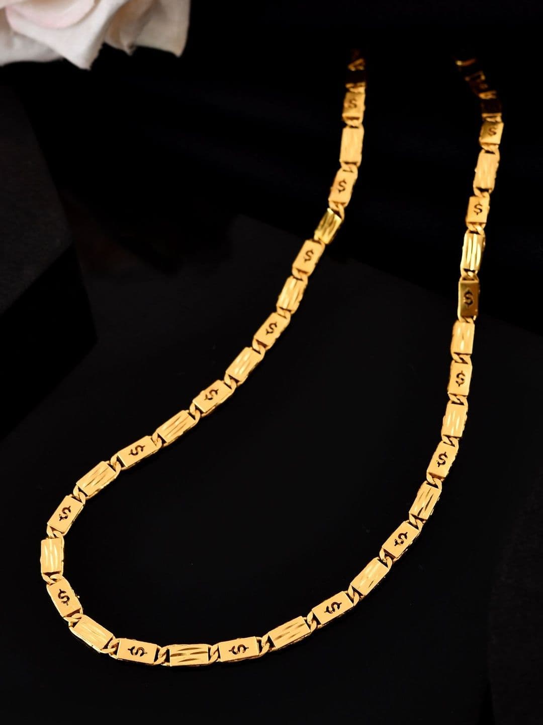 Anouk Men Stainless Steel Gold-Plated Minimal Chain - view 1