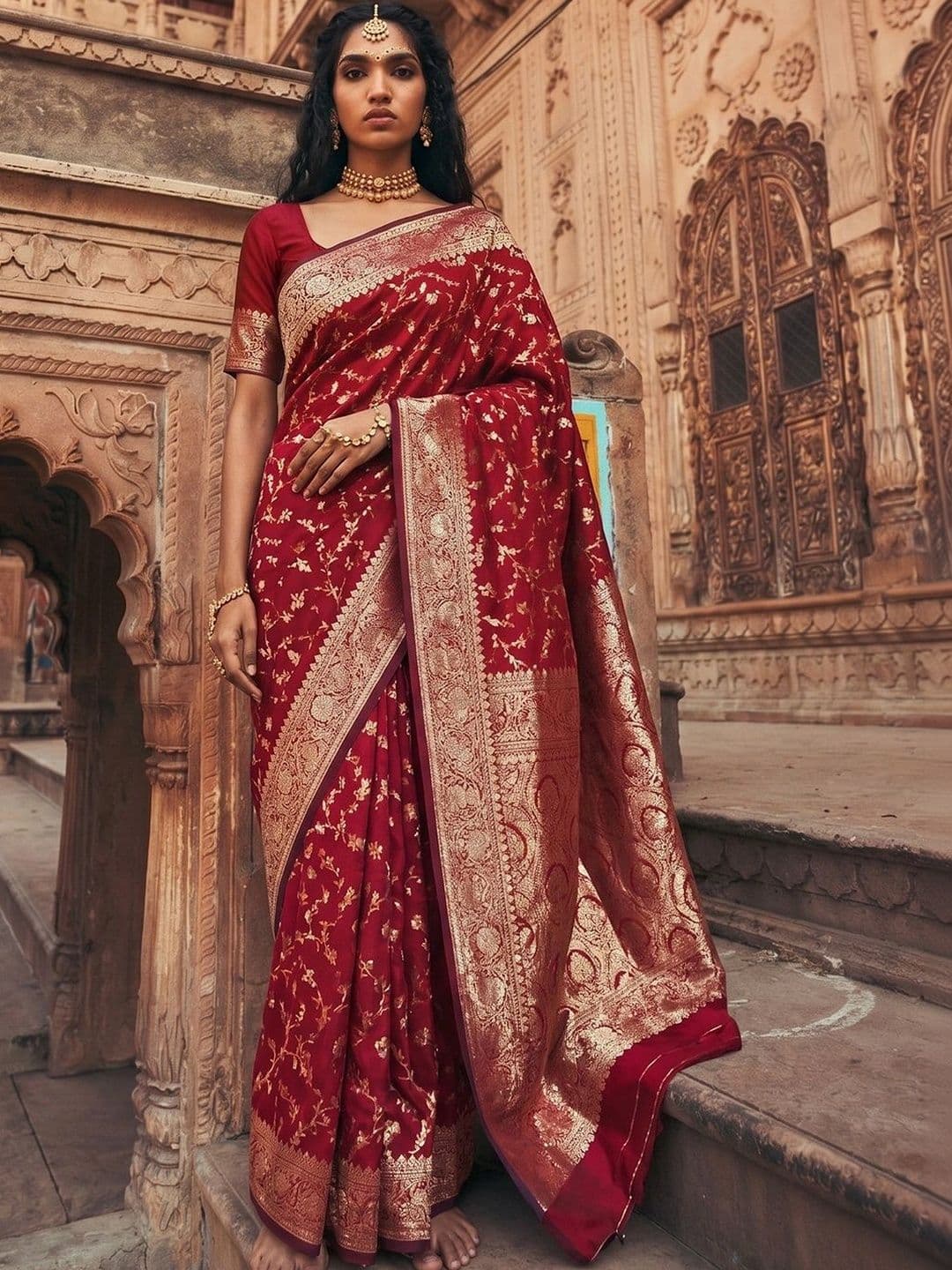 Moda Rapido Woven Design Zari Art Silk Designer Saree - view 1