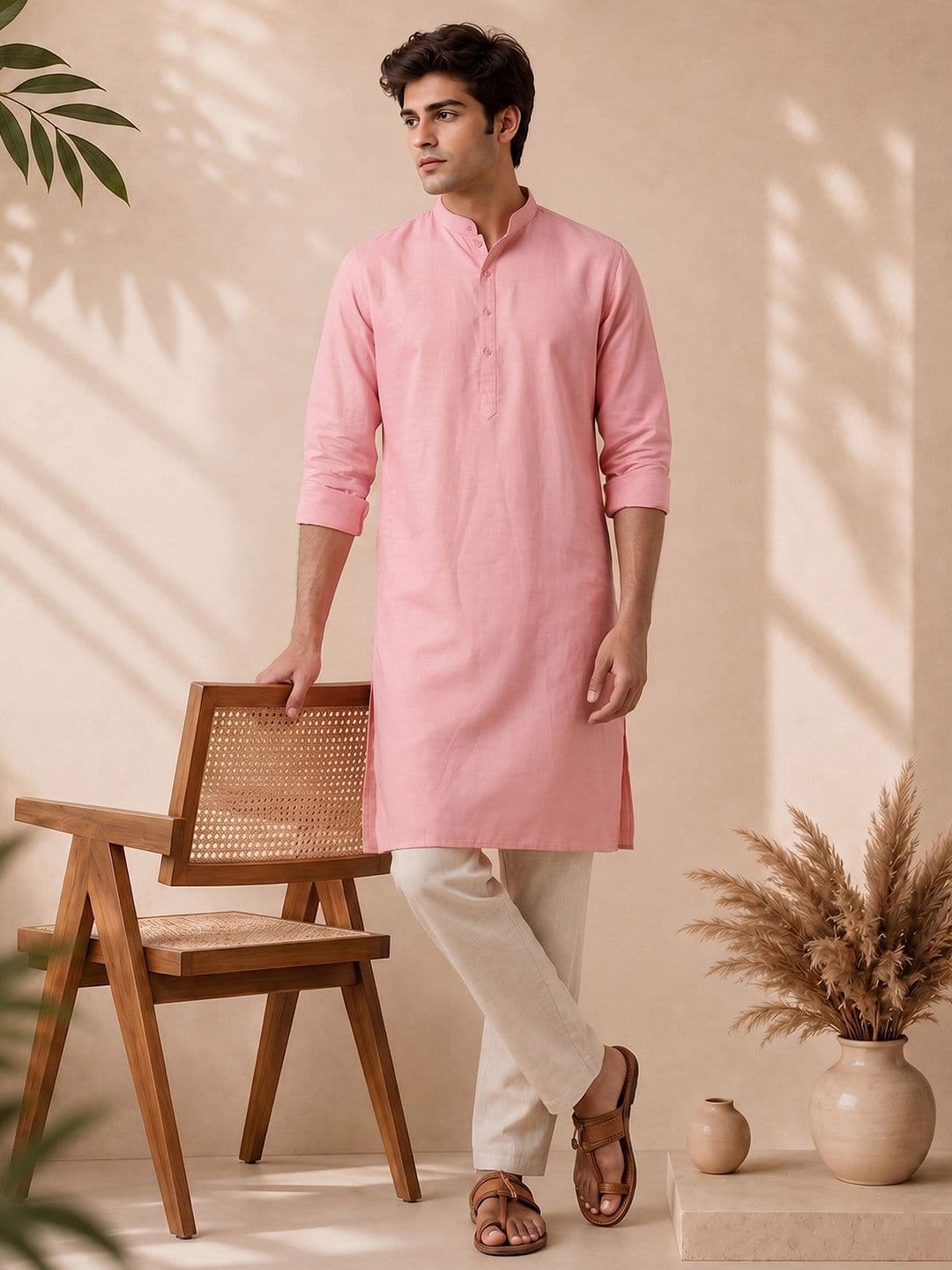 Anouk Mirage Mandarin Collar Straight Kurta - view 1
