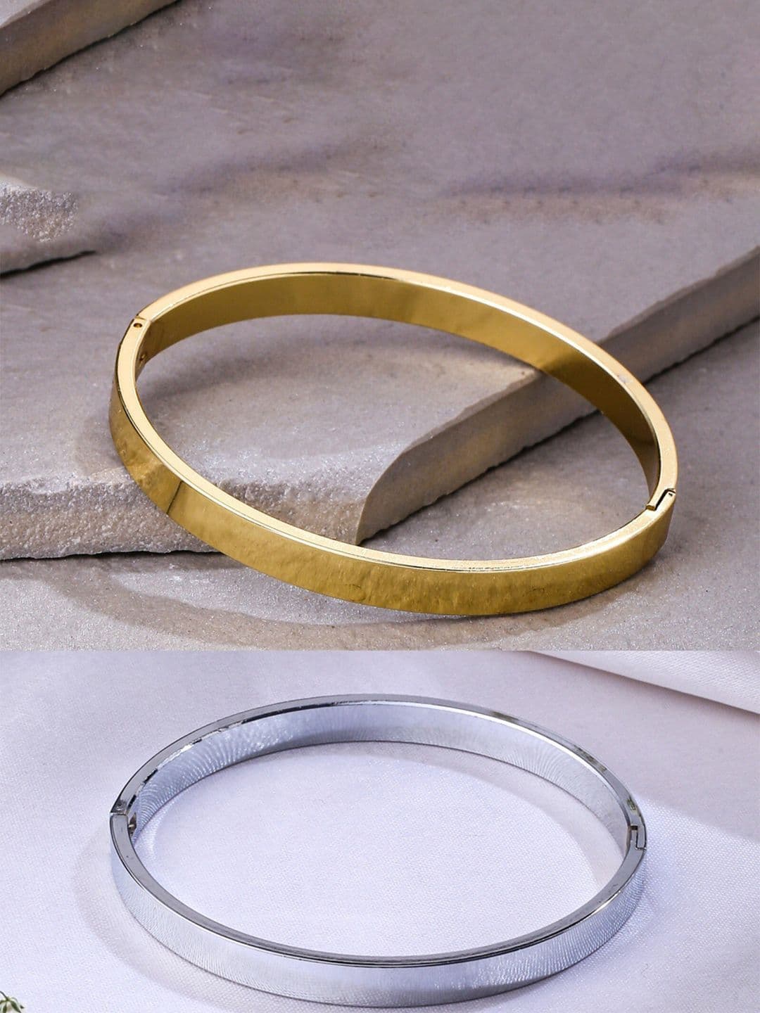 Anouk Men Set Of 2 Brass-Plated Kada Bracelets - view 1