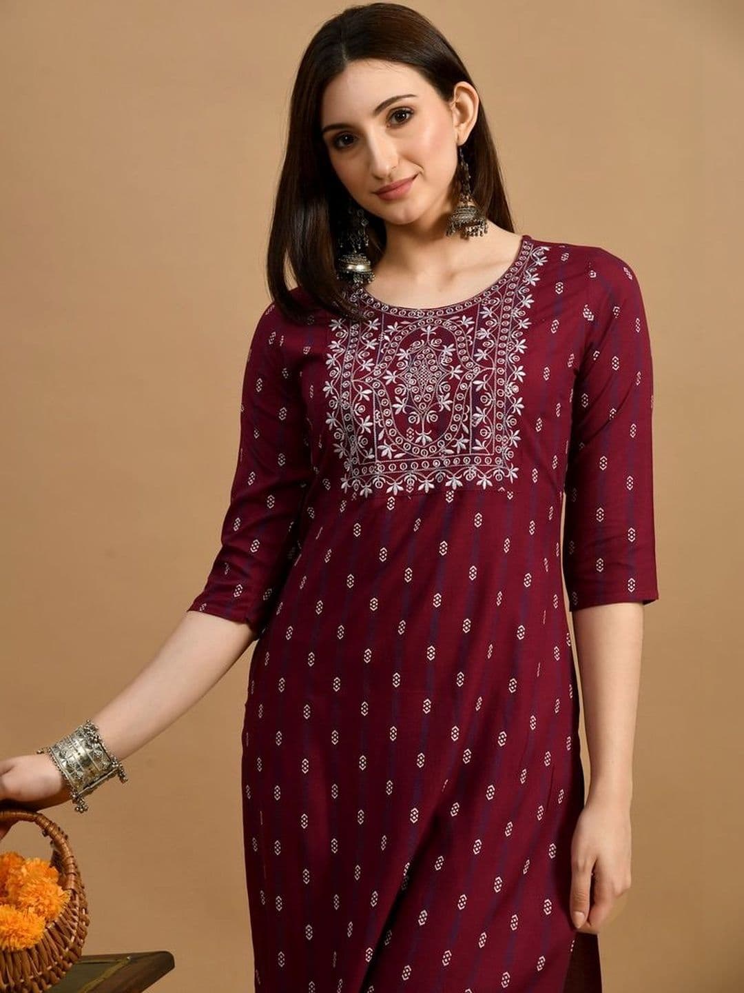Anouk Mirage Women Ethnic Motifs Embroidered Gotta Patti Kurta - view 1