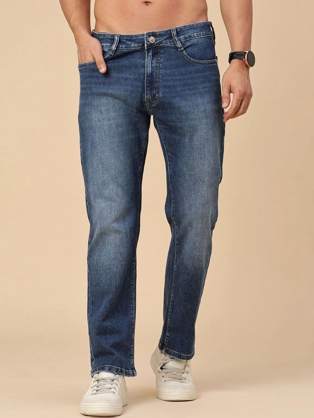 V-Mart Men Regular Fit Mid-Rise Cotton Jeans - view 1