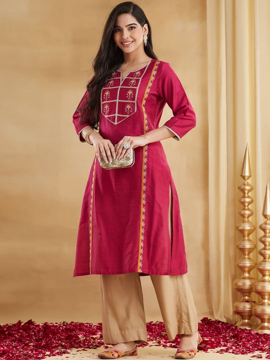 Anouk Women Embroidered Kurta - view 1
