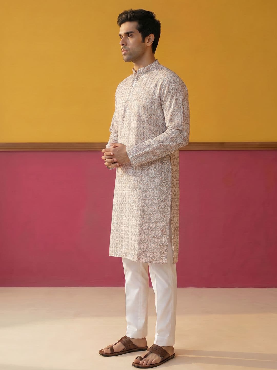 Anouk Ethnic Motifs Printed Mandarin Collar Kurta - view 1