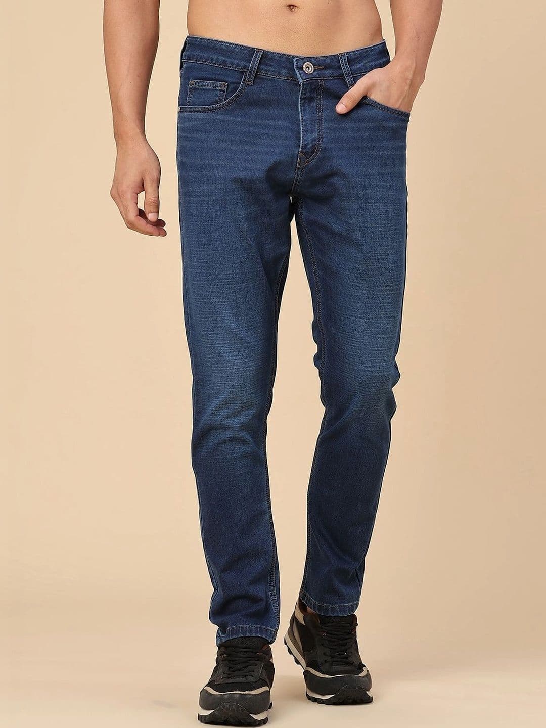 V-Mart Men Regular Fit Mid-Rise Cotton Jeans - view 1