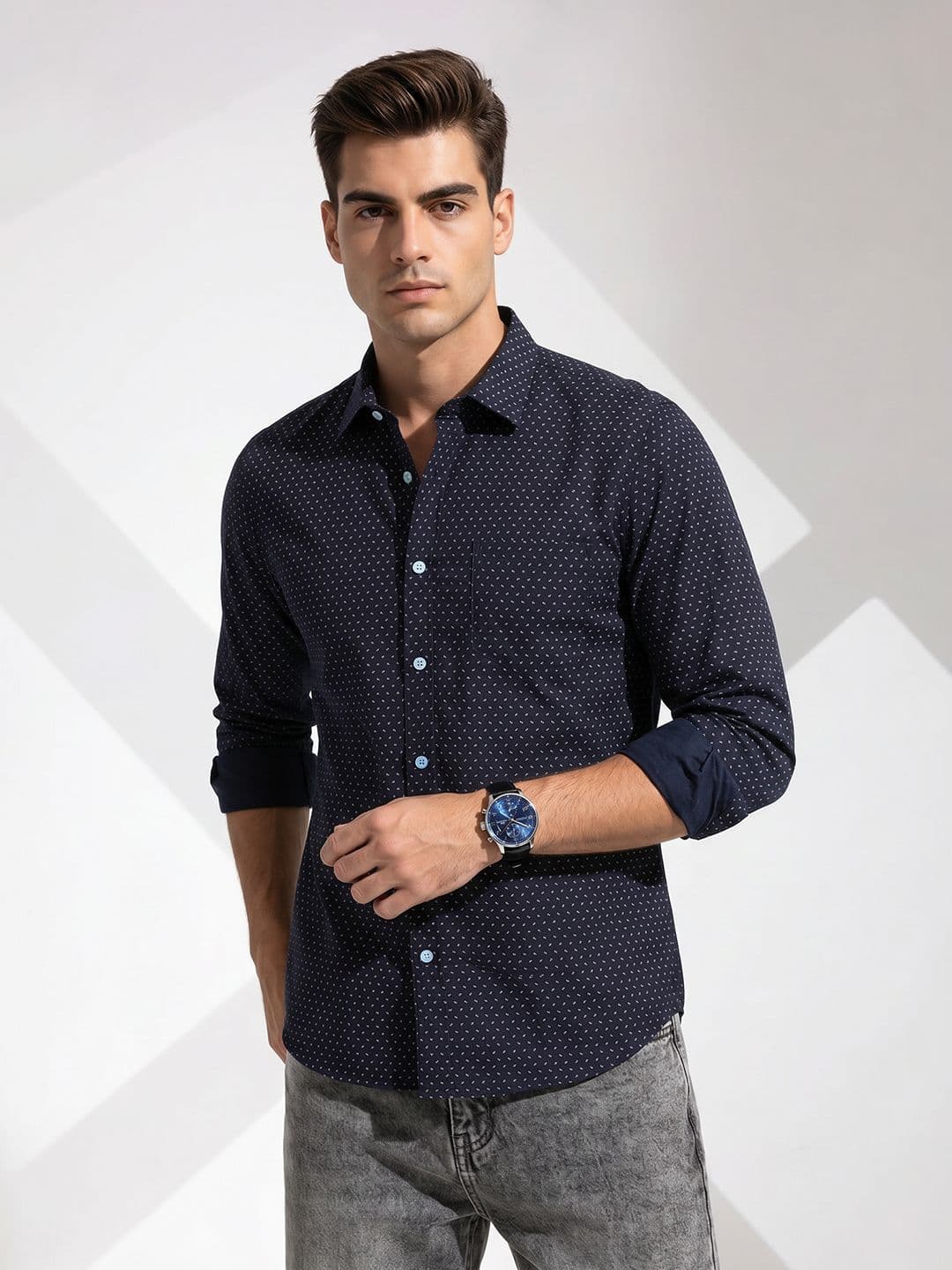 encore by INVICTUS Micro Ditsy Printed Casual Shirt - view 1
