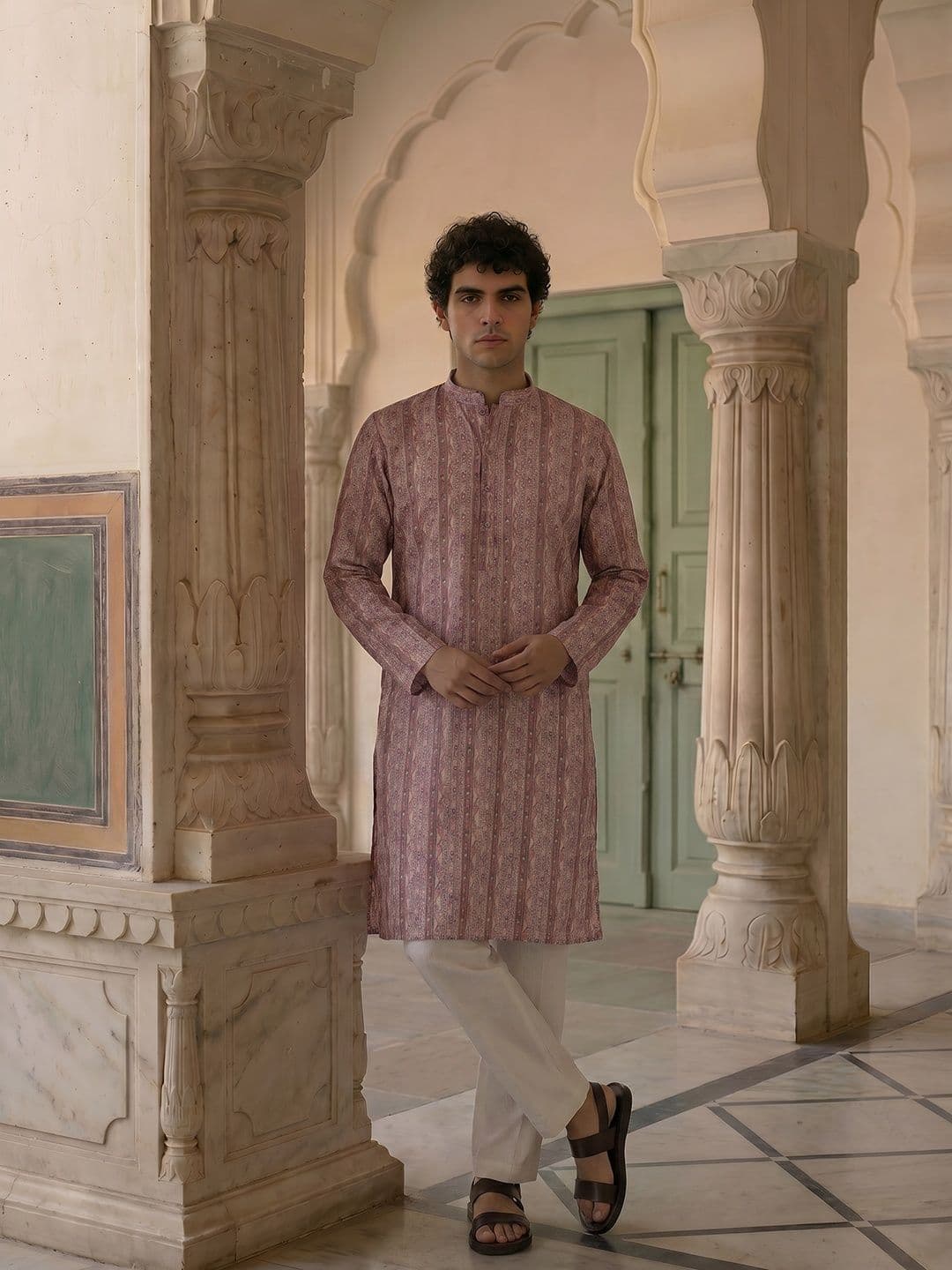 Anouk Ethnic Motifs Printed Mandarin Collar Kurta - view 1