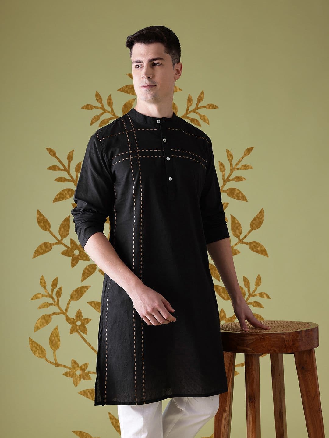 Anouk Cotton Geometric Printed Kurta - view 1