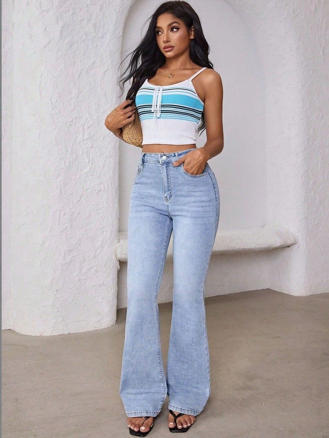 Aadvi Fashion Women Comfort Flared High-Rise Stretchable Jeans - view 1