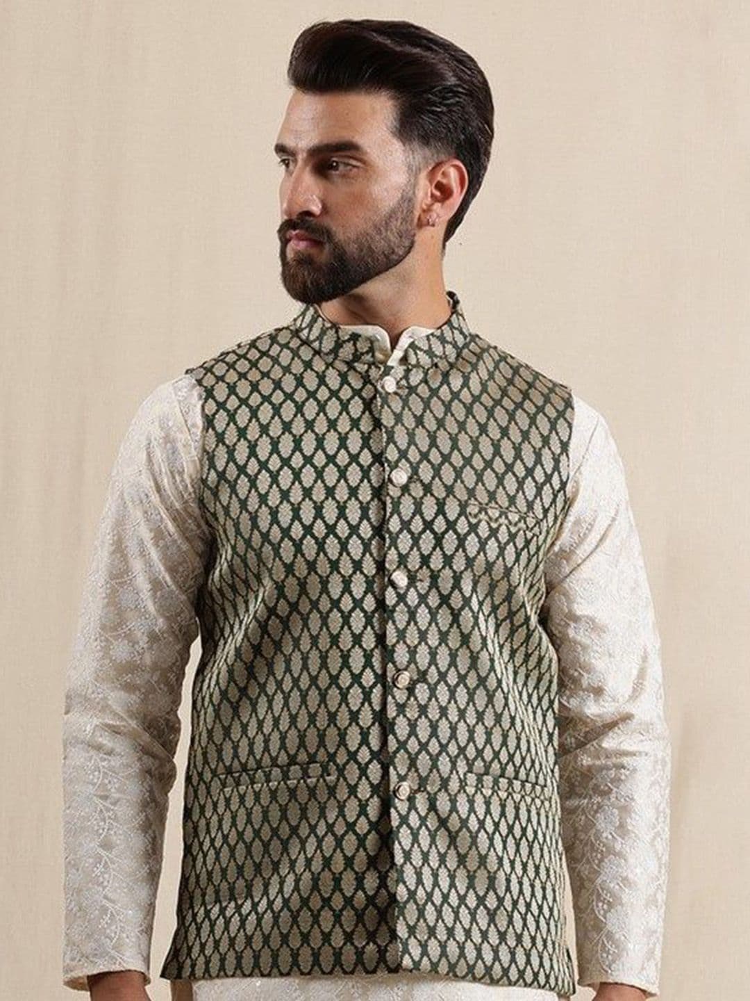 Anouk Woven Design Nehru Jacket - view 1
