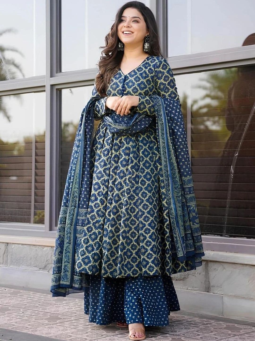 PREM KUMAR Women Ethnic Motifs Printed Regular Kurta with Palazzos & With Dupatta - view 1