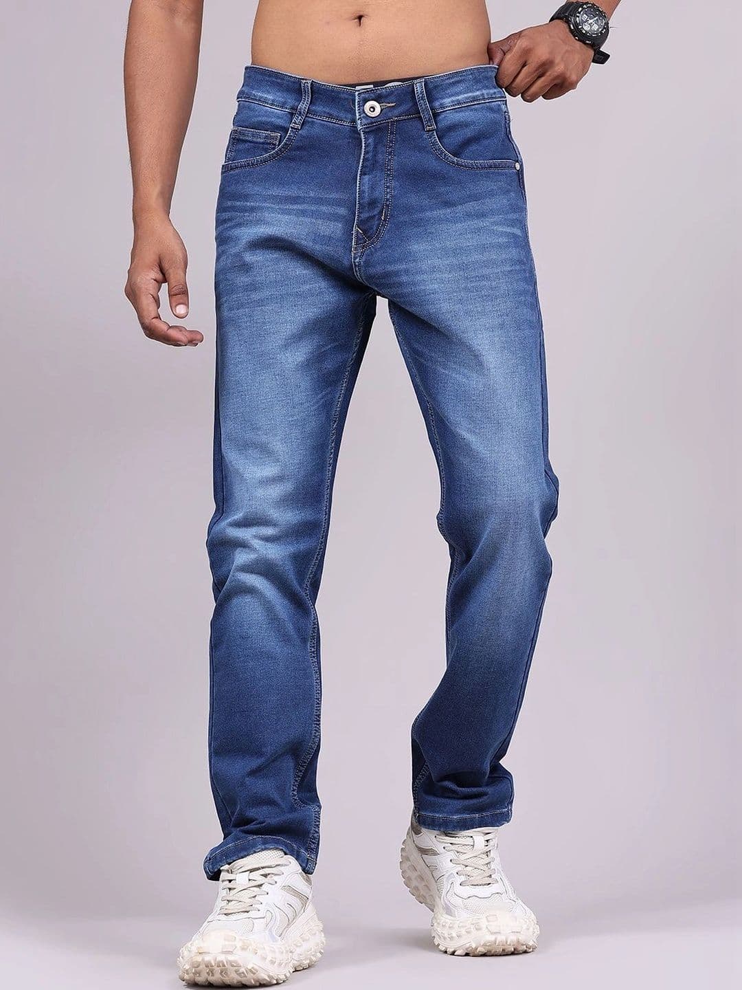 V-Mart Men Regular Fit Mid-Rise Jeans - view 1