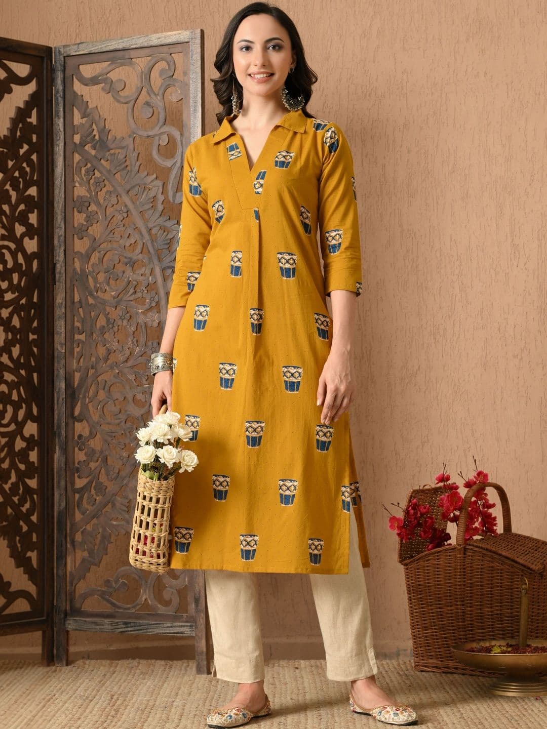 Anouk Women Floral Printed Kurta - view 1