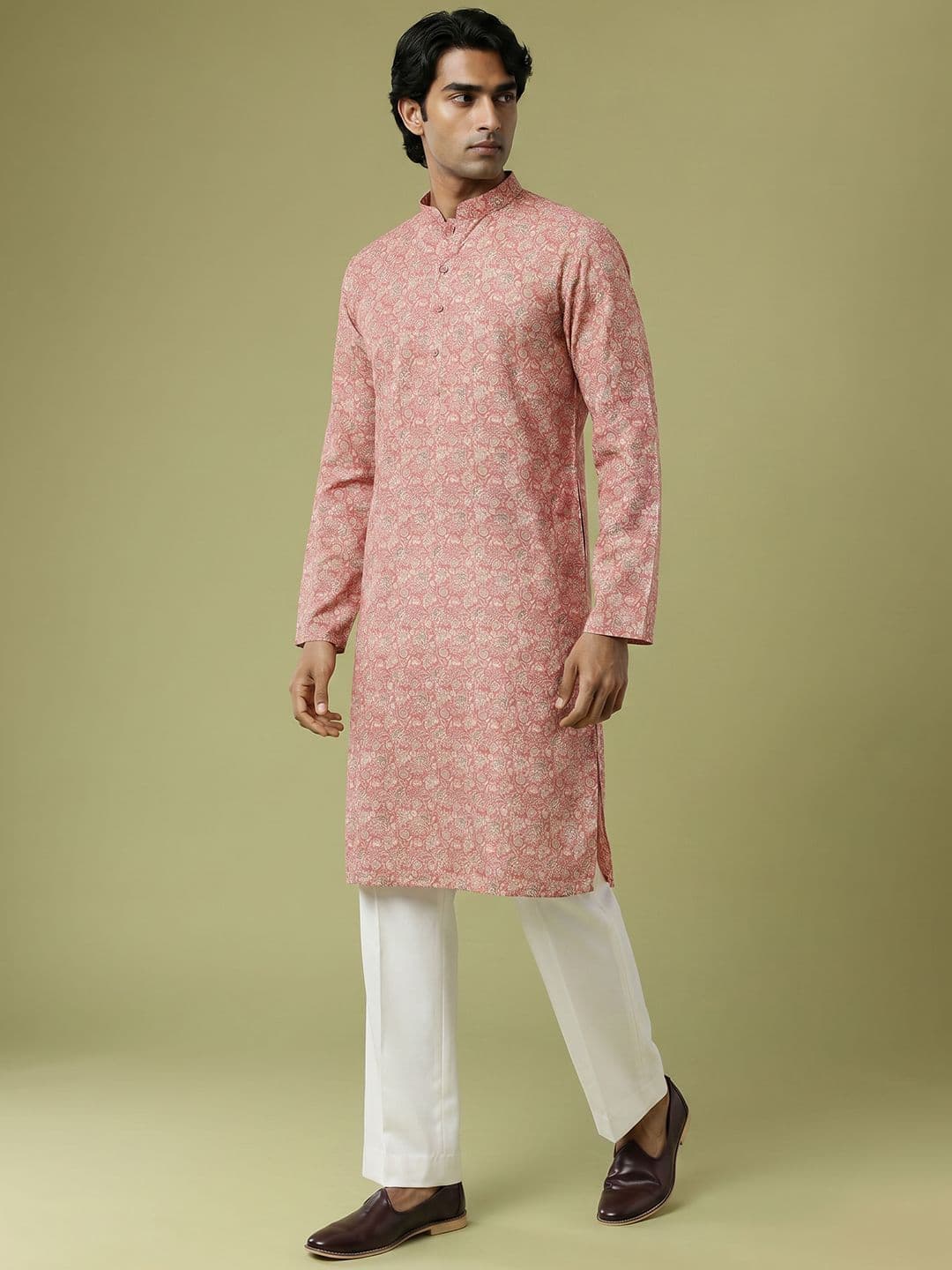 Anouk Ethnic Motifs Printed Mandarin Collar Kurta - view 1