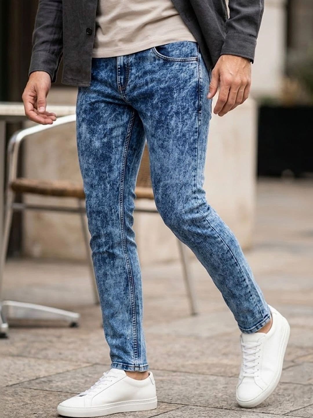 Urbano Fashion Men Regular Fit Mid-Rise Heavy Fade Stretchable Jeans - view 1