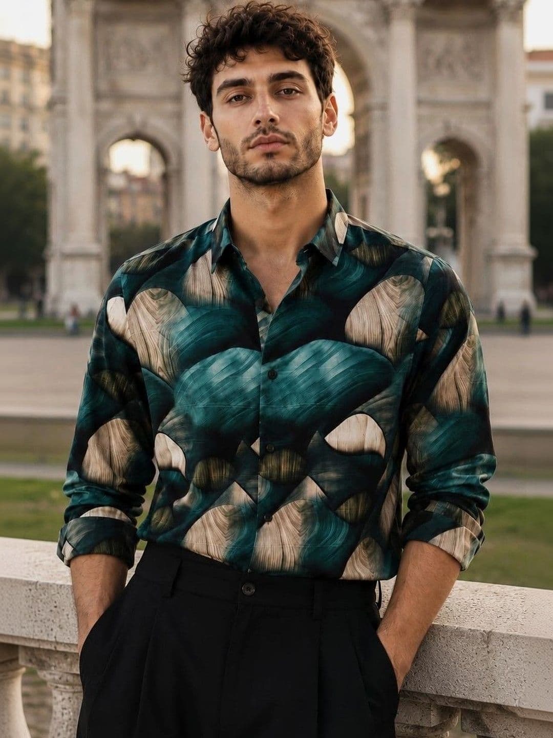 XKIND Men Standard Slim Fit Printed Casual Shirt - view 1