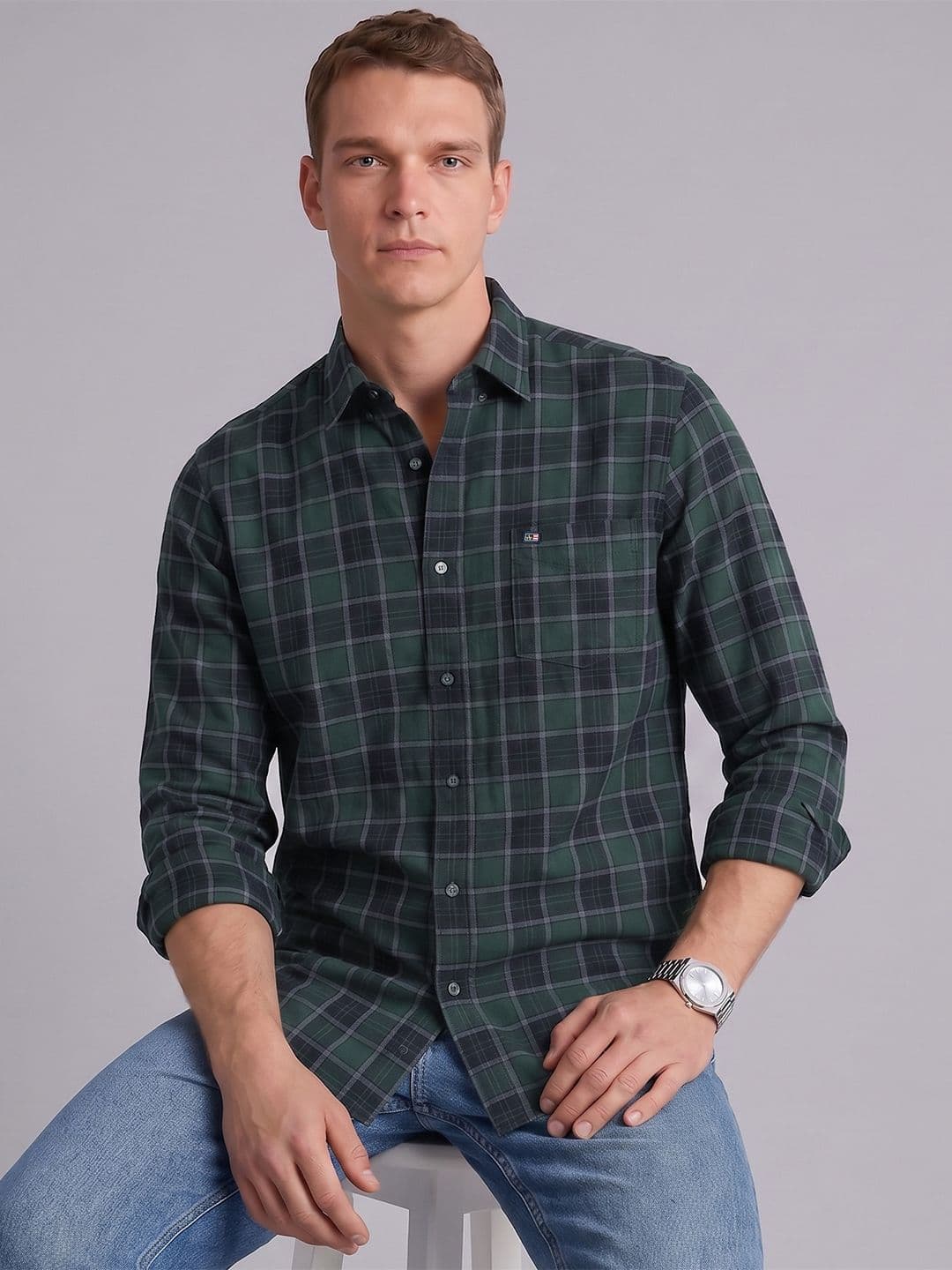 Arrow Sport Checked Casual Shirt - view 1