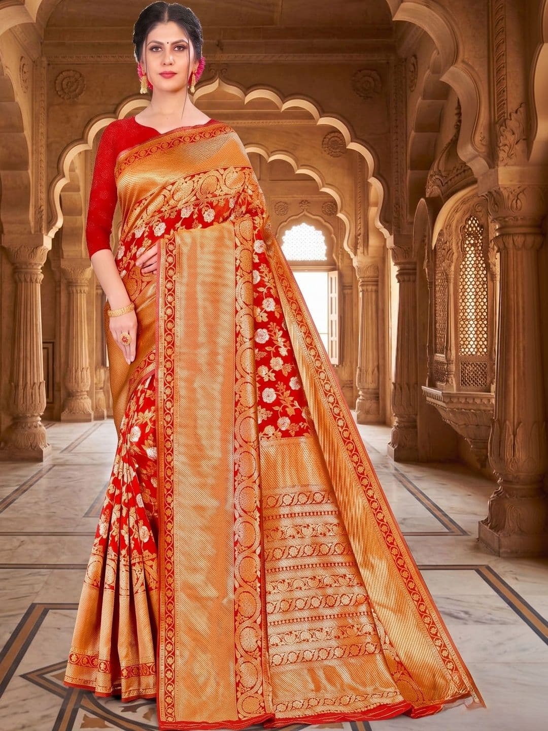 Vidula Fashion Woven Design Zari Art Silk Banarasi Saree - view 1
