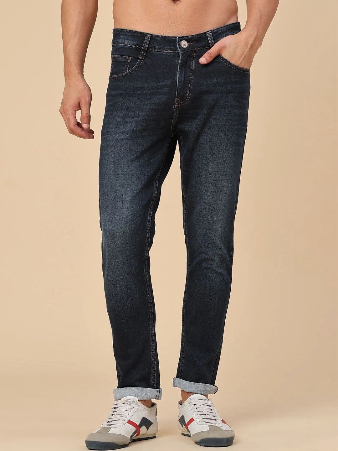 V-Mart Men Regular Fit Mid-Rise Low Distress Jeans - view 1