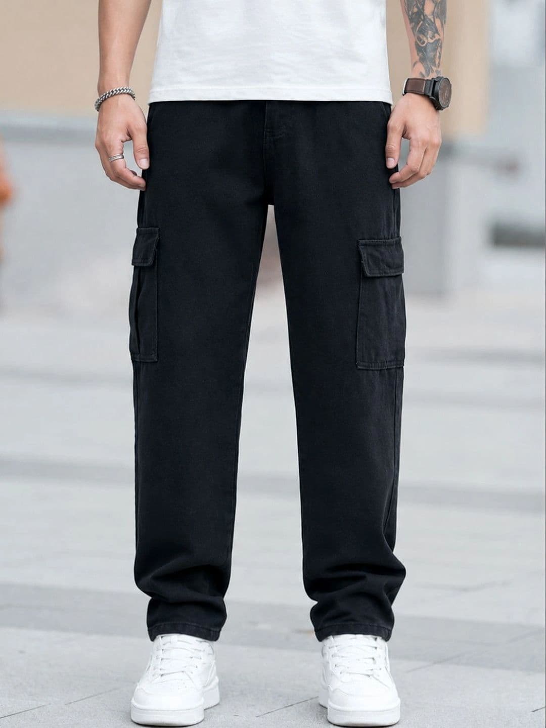 Hyraa Club Men Straight Fit Cargo Jeans - view 1