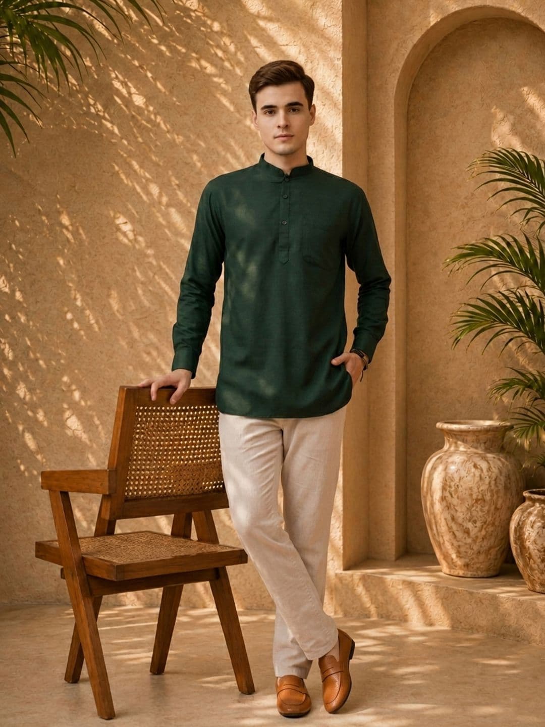 Anouk Mirage Mandarin Collar Straight Kurta - view 1