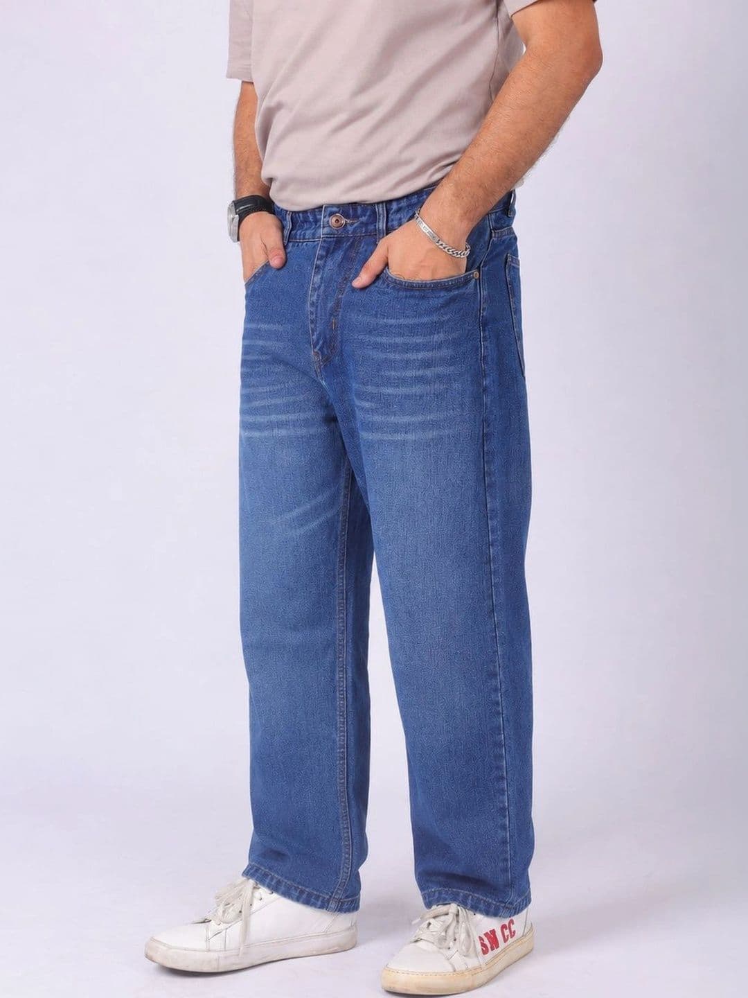 by2Men Men Wide Leg Mid-Rise Jeans - view 1
