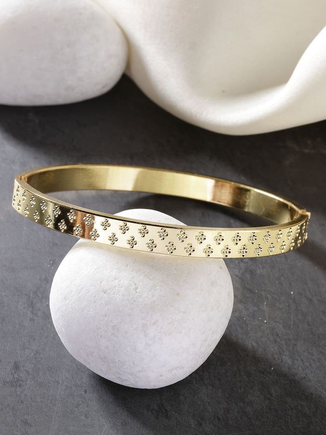 Anouk Men Gold-Plated Stainless Steel Kada Bracelet - view 1
