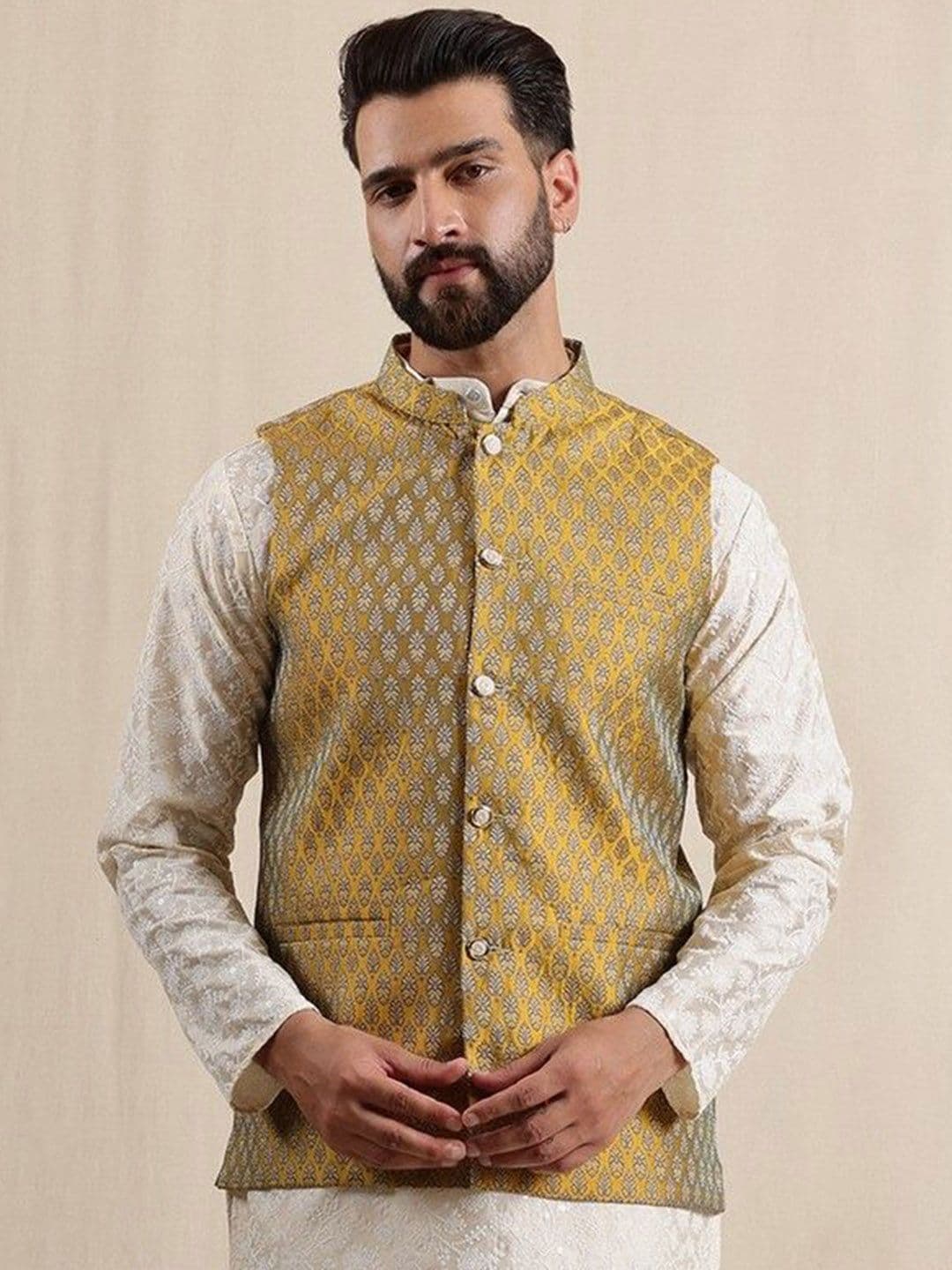 Anouk Woven Design Nehru Jacket - view 1