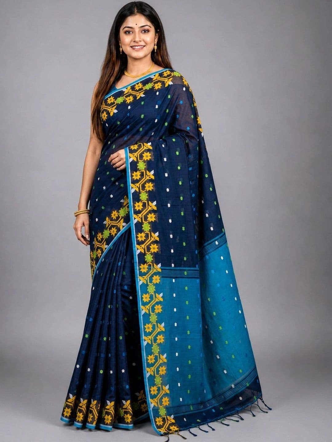 DHRITI Woven Design Silk Cotton Saree - view 1