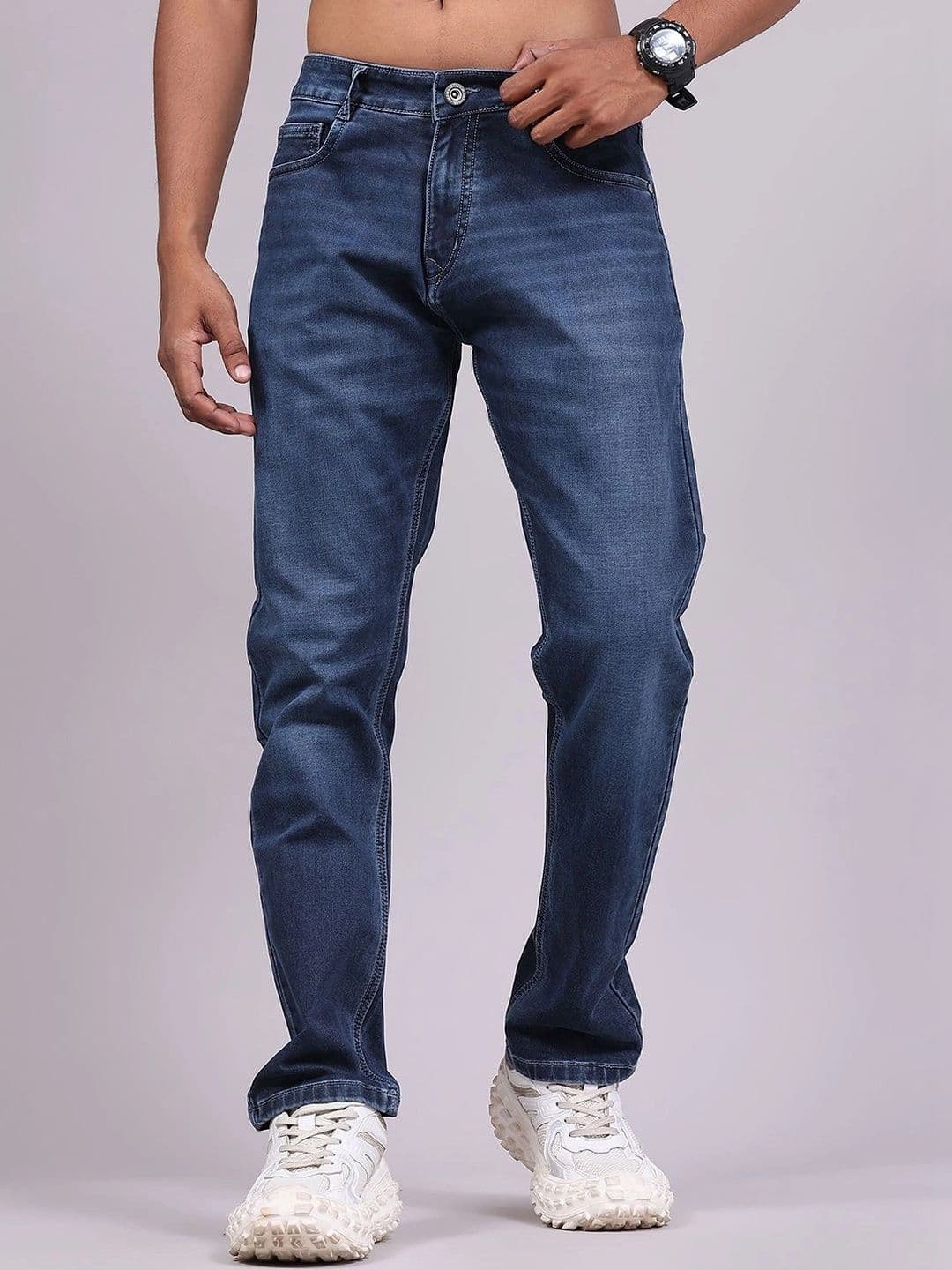 V-Mart Men Regular Fit Mid-Rise Cotton Jeans - view 1