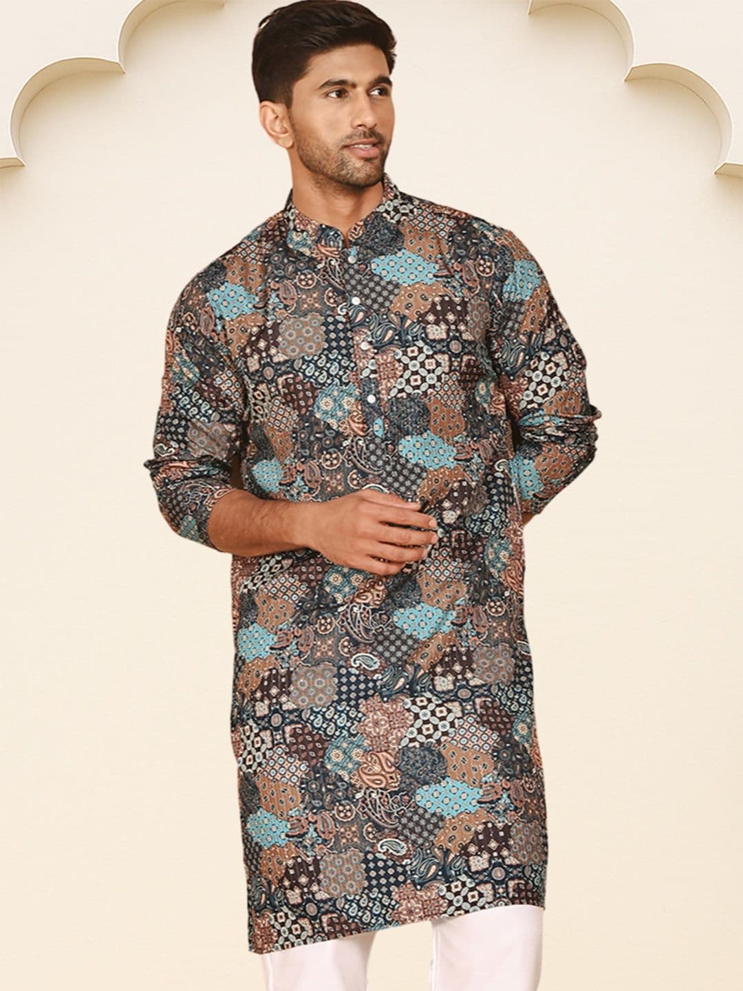 Anouk Men Cotton Straight Kurtas - view 1