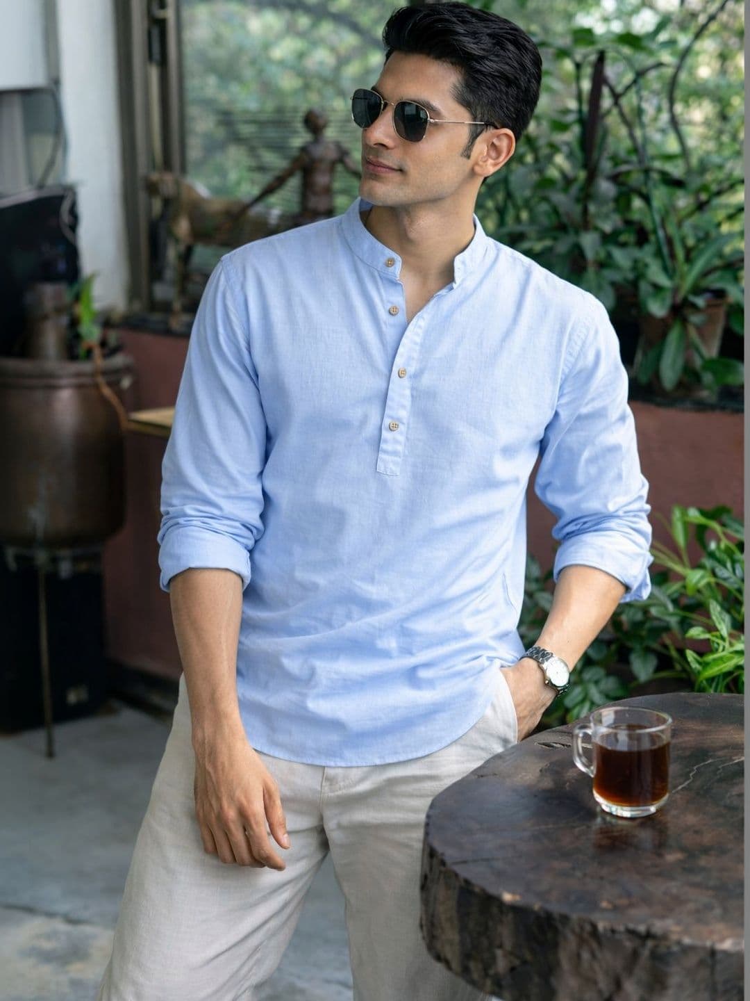 Anouk Men Pure Cotton Daily Short Kurta - view 1