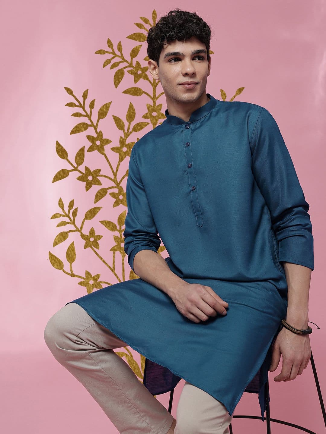 Anouk Mirage Men Mandarin Collar Kurta - view 1