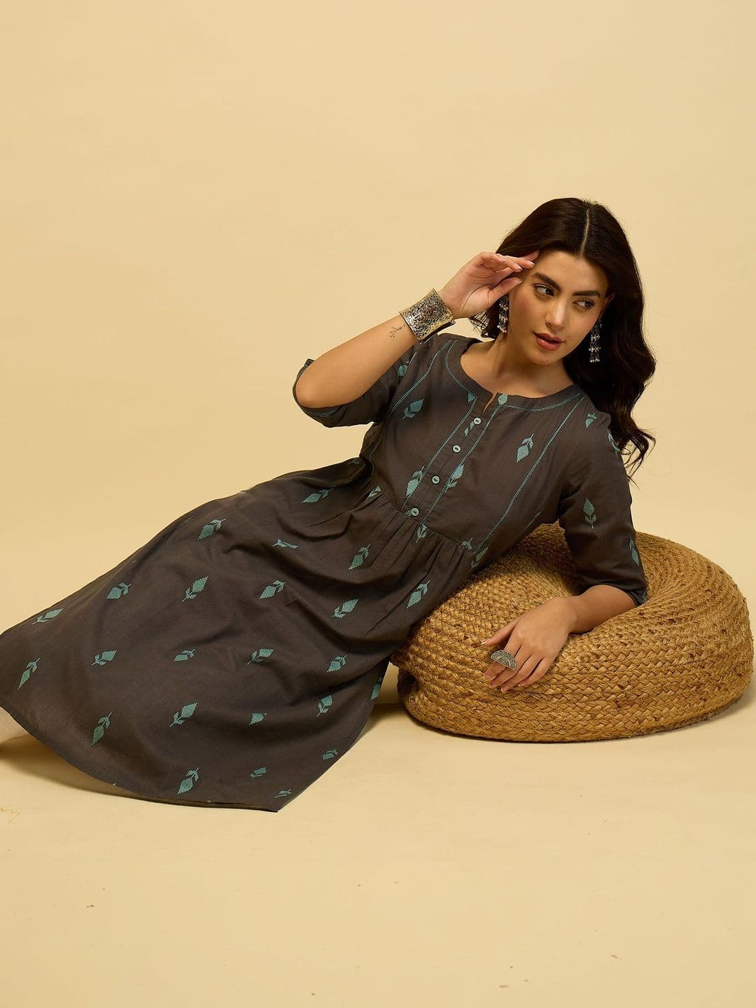 Anouk Women Ethnic Motifs Printed Indie Prints Dobby Kurta - view 1