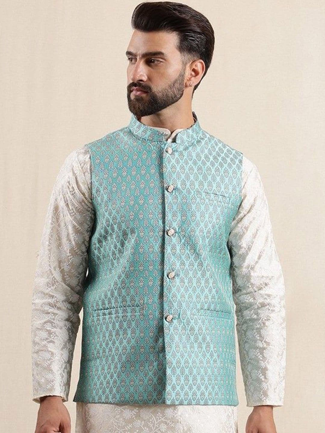 Anouk Woven Design Nehru Jacket - view 1