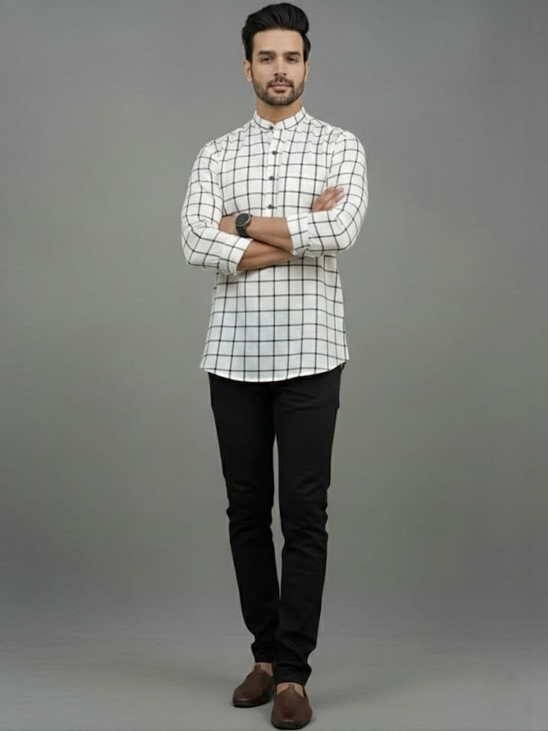 Anouk Mirage Men's Short Kurta White Color - view 1