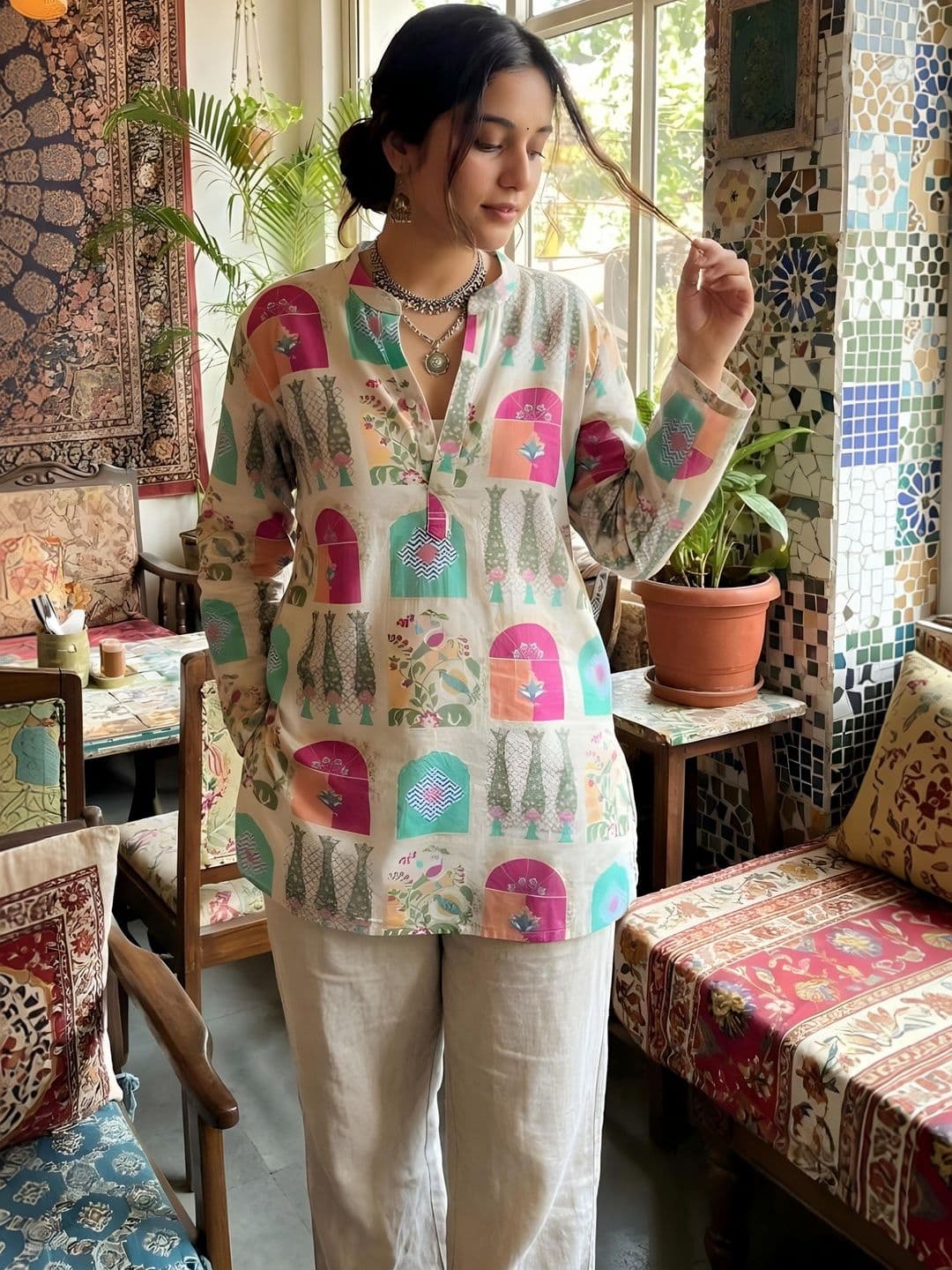 Anouk Mirage Ethnic Motifs Printed Kurti - view 1
