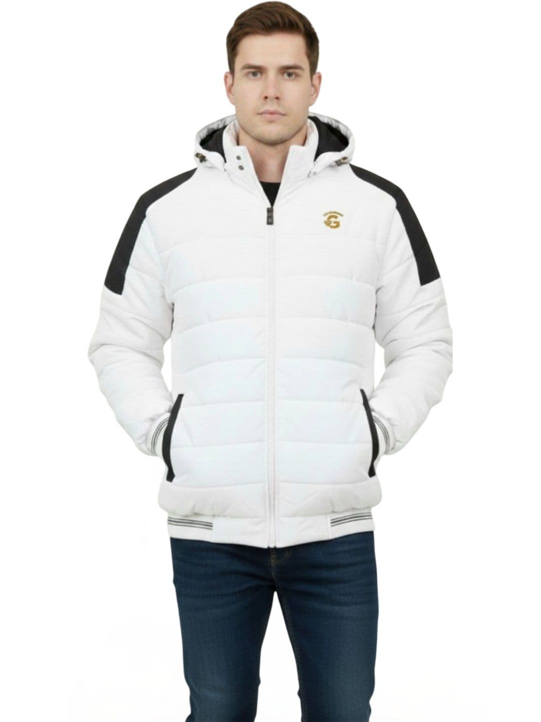 Roadster Men Colourblocked Lightweight Training or Gym Puffer Jacket - view 1