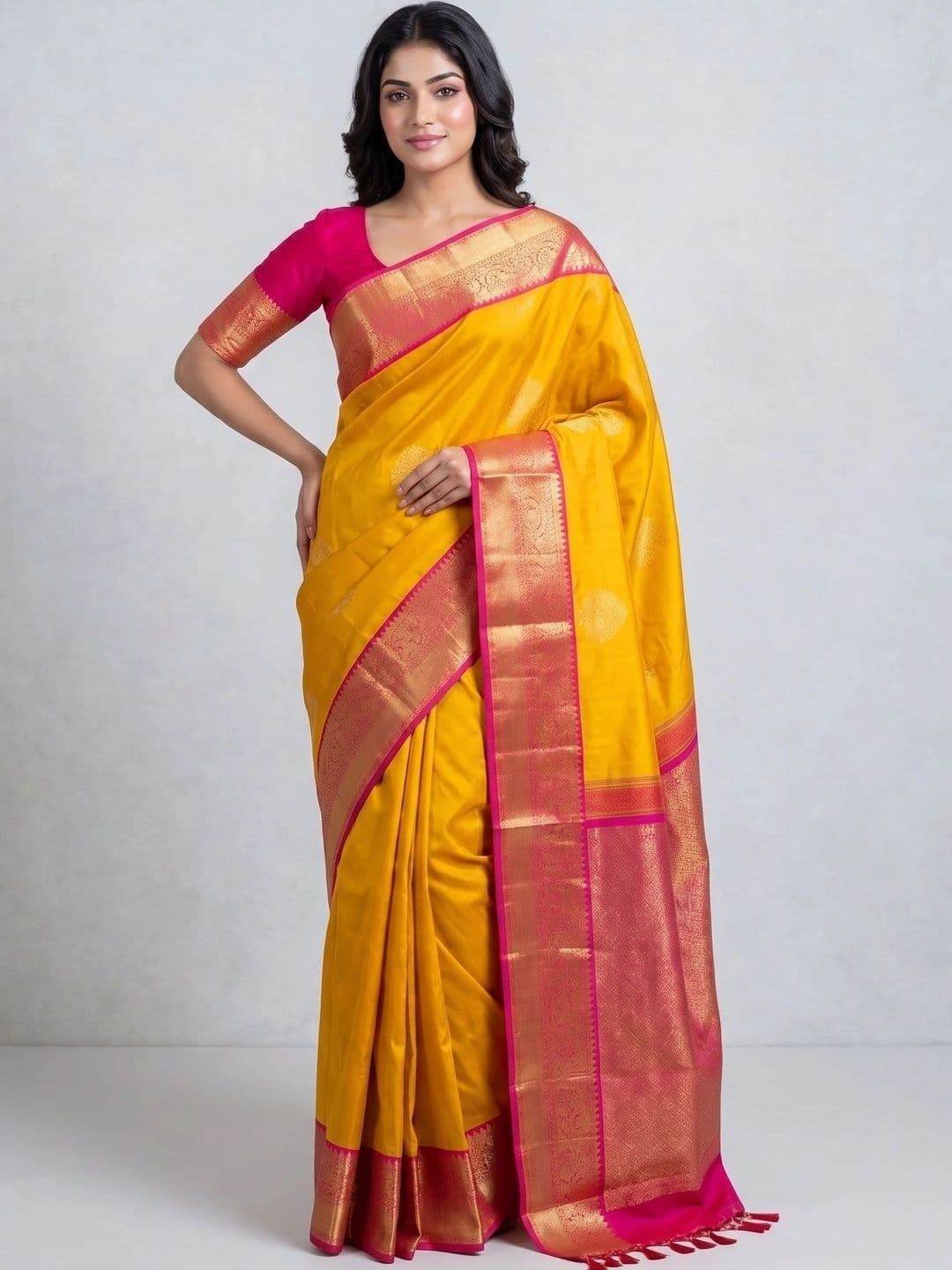 Aaishvyapparels Woven Design Zari Art Silk Banarasi Saree - view 1