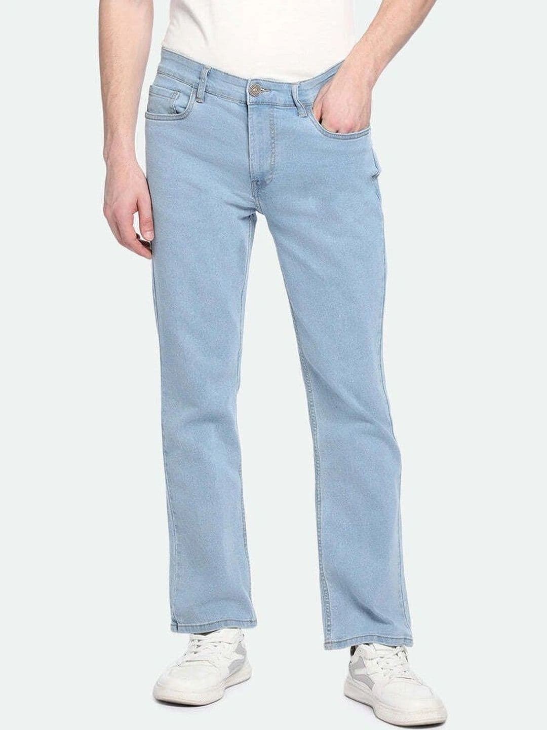 LEVORCE Men Relaxed Fit Mid-Rise Stretchable Jeans - view 1