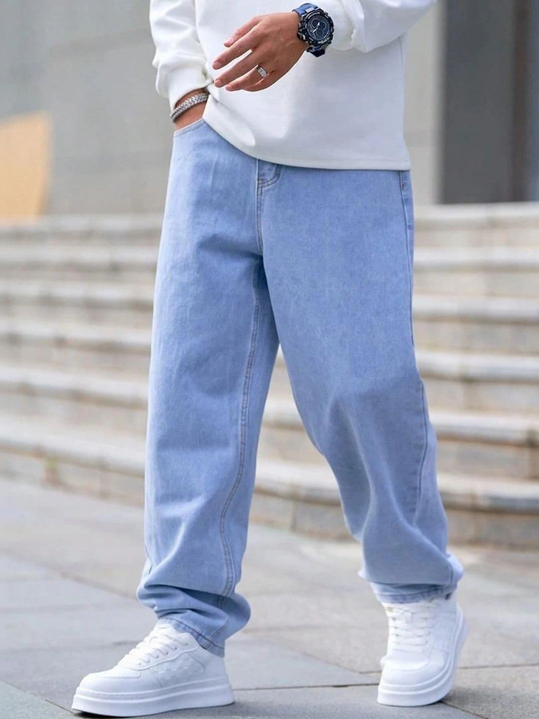 EVERFADE Men Relaxed Fit Mid-Rise Stretchable Jeans - view 1