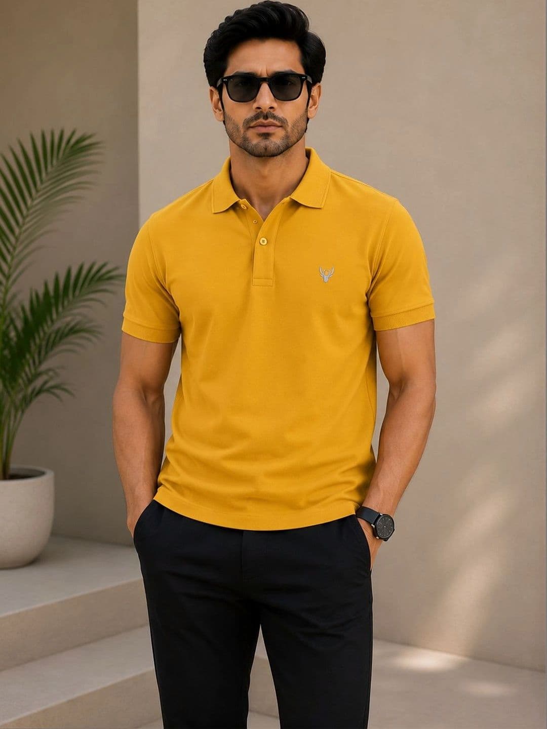 DEE LEAF Men Brand Logo Polo Collar Abzorb T-shirt - view 1