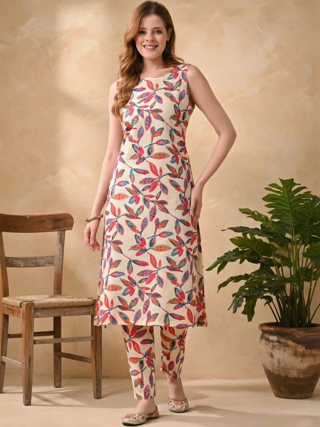 Sangria FUZN Women Floral Printed Floral Kurta - view 1