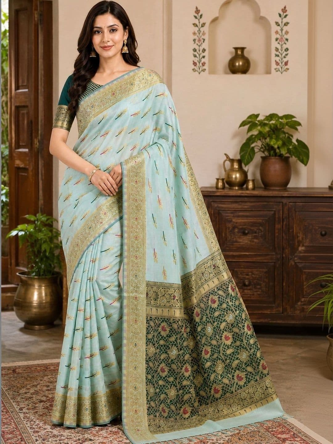 Dimaxi Vastra Woven Design Zari Kota Saree - view 1