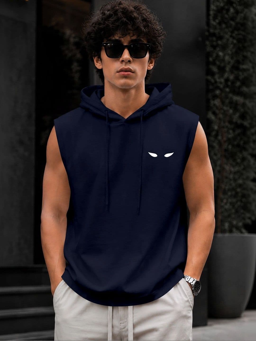 MODA RAPIDO X FITNESS EXCHANGE Men Printed Hooded T-shirt - view 1