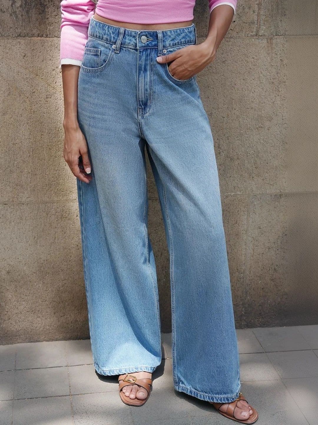 Aadvi Fashion Women Comfort Wide Leg High-Rise Stretchable Jeans - view 1