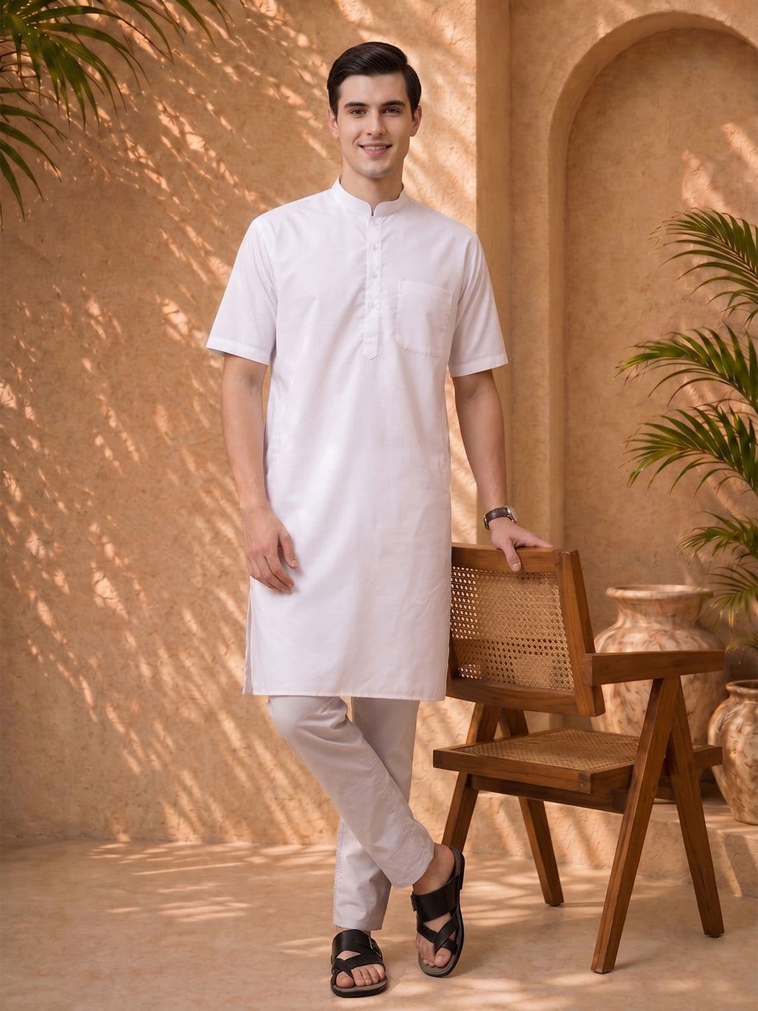 Anouk Mirage Mandarin Collar Straight Kurta - view 1