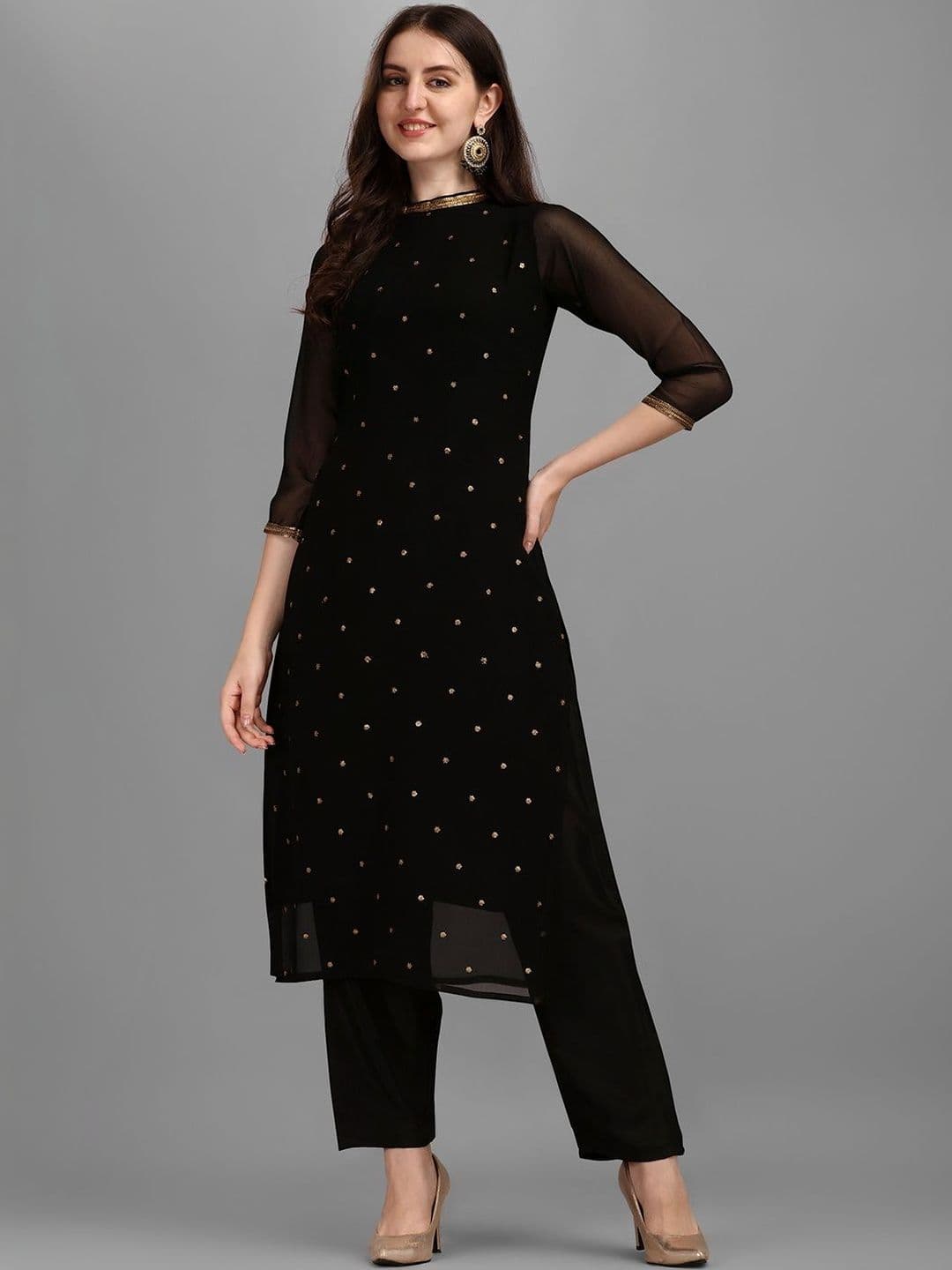 Anouk Women Ethnic Motifs Embroidered Regular Thread Work Kurta with Trousers - view 1