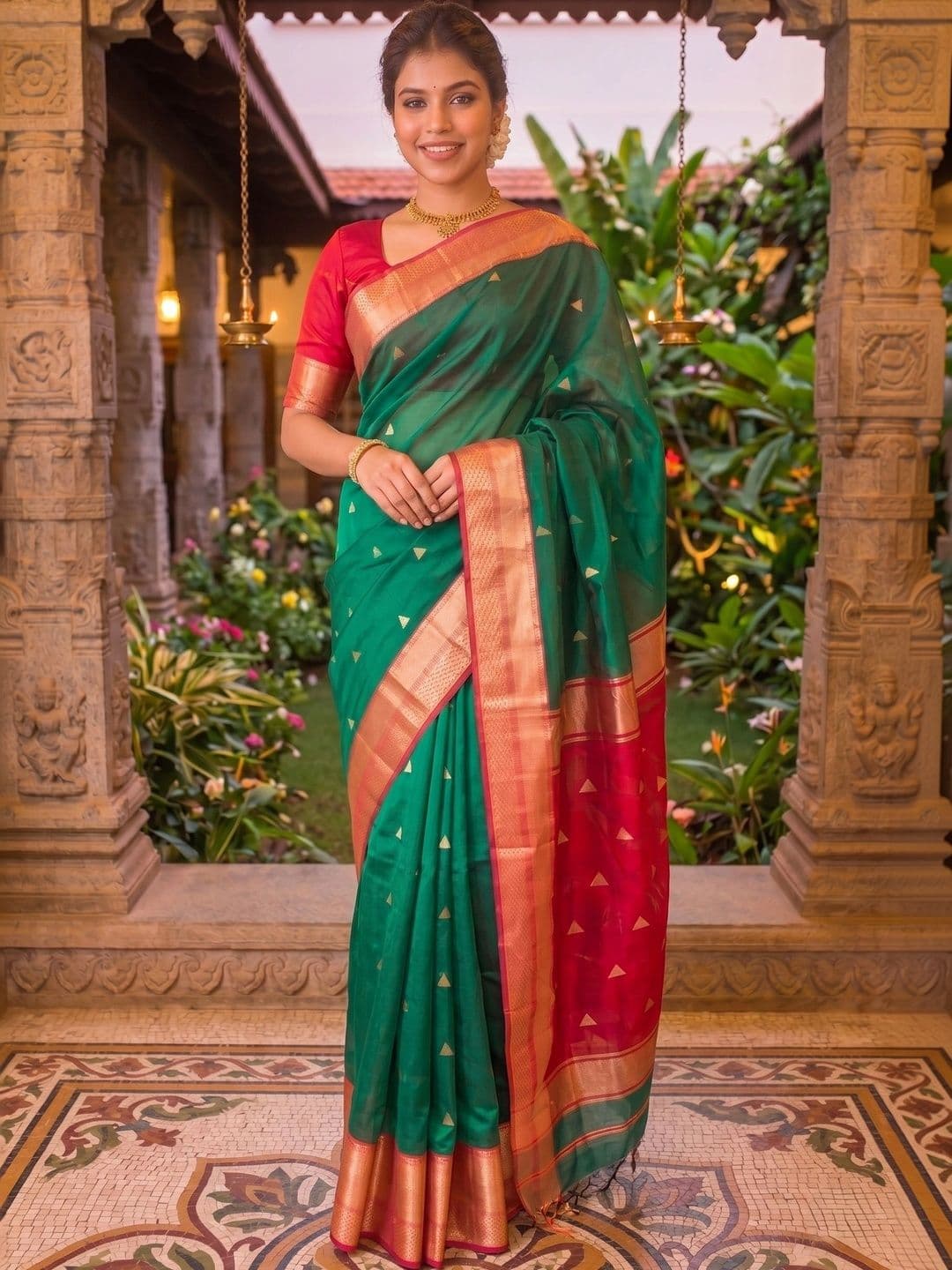 ZARA STAR Woven Design Zari Art Silk Banarasi Saree - view 1